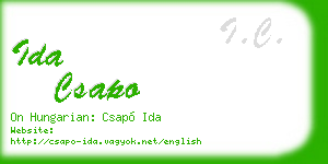 ida csapo business card