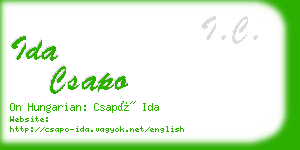 ida csapo business card